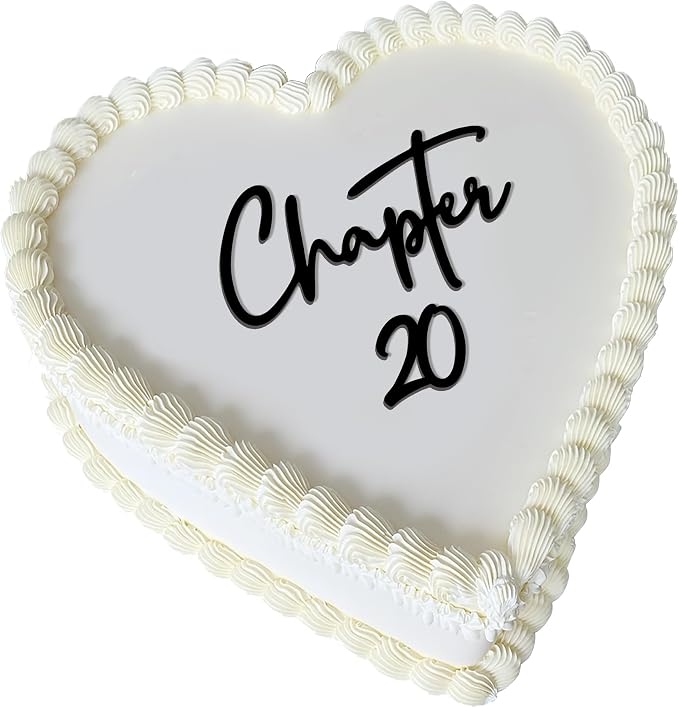 Chapter 20 Cake Topper – Acrylic 20th Birthday Cake Decoration for Girls & Boys, Happy 20 Cake Topper for Party, Modern Coming of Age Birthday Decor (Chapter 20)