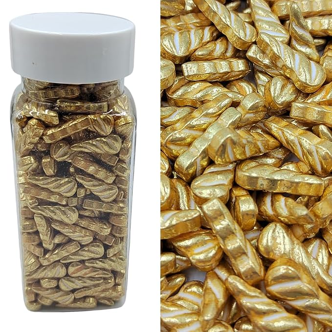 Gold Unicorn Horn Sprinkles Edible Unicorn Horn for Cake Decorating Cake Decorations Cupcake Toppers Baking Cookie Decorating Ice Cream Toppings