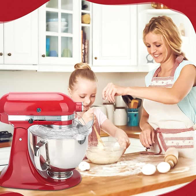 Pouring Shield for Kitchen aid 4.5-5QT Mixer Stainless Steel Bowl, Safety Pouring Shield for kitchen aid accessories and attachments, for kitchenaid mixer attachments for stand mixer
