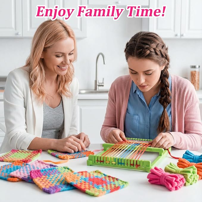 Kifmurase 1000 Pcs Refill Loops for 7 Inch Weaving Loom, 10 Colors Loom Loops for Potholder Making, Elastic Weaving Loop Craft Flexible Loom DIY Kit Craft Bands for Adults DIY Projects Gifts (Macaron)