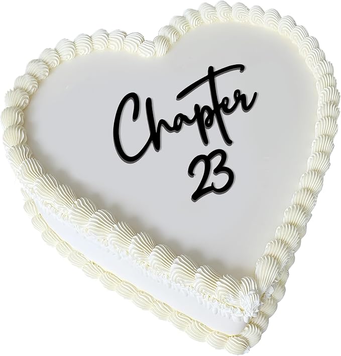 Chapter 23 Cake Topper – Acrylic 23rd Birthday Cake Decoration for men & women, Happy 23 Cake Topper for Party, Modern Coming of Age Birthday Decor (Chapter 23)