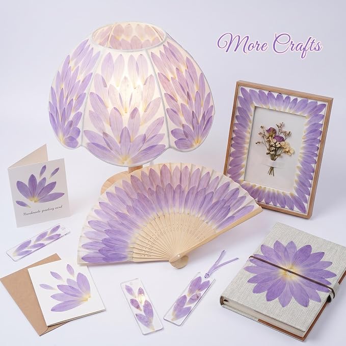 48 Pcs Mix Natural Dried Pressed Water Lily Petals for Cake Decorating, Cocktail Garnish, Resin Jewelry Making, DIY Art Crafts (Water Lily)