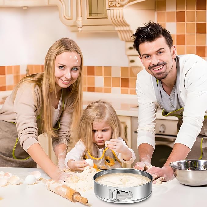 9 Inch Springform Pan 304 Stainless Steel Nonstick Springform Cake Pan with Removable Bottom, Round Spring Form Cheesecake Pans