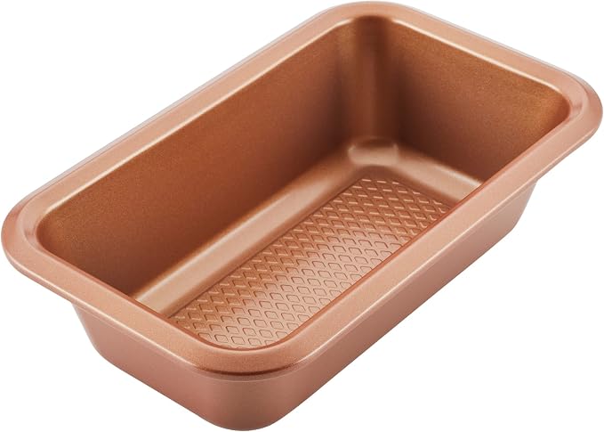 Ayesha Curry Bakeware Nonstick Meatloaf/Loaf Pan Set, Two 9 Inch x 5 Inch, Copper