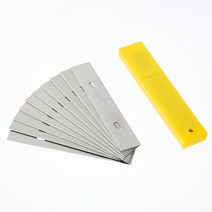 Bates- Replacement Scraper Blades, 4 Inch, 10 Pcs, Scraper Blades, Floor Scrapper Blade, Replacement Razor Blades, Carbon Steel Razor Blades, Paint Scraper Blades, 4 Inch Scraper Blades