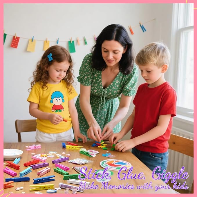 Cheer Pins for Cheerleaders, 100 Pcs Team Spirit Clips Making Kit, Wooden | 250+ Pcs Mini Resin Charms, Bows, Beads, Stickers, Fade-resistant, Ideal for Team Activities, Backpack Deco, Gift Giving