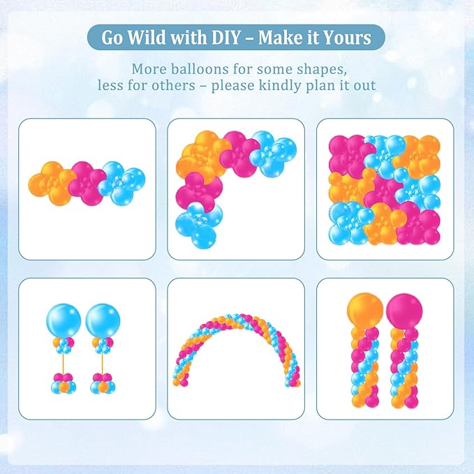Blue Balloon Arch Kit, 143Pcs Dusty Light Macaron Metallic Blue and Sand White Balloons Garland Arch Kit Confetti Balloons for Birthday Wedding Boy Baby Shower Gender Reveal Decorations