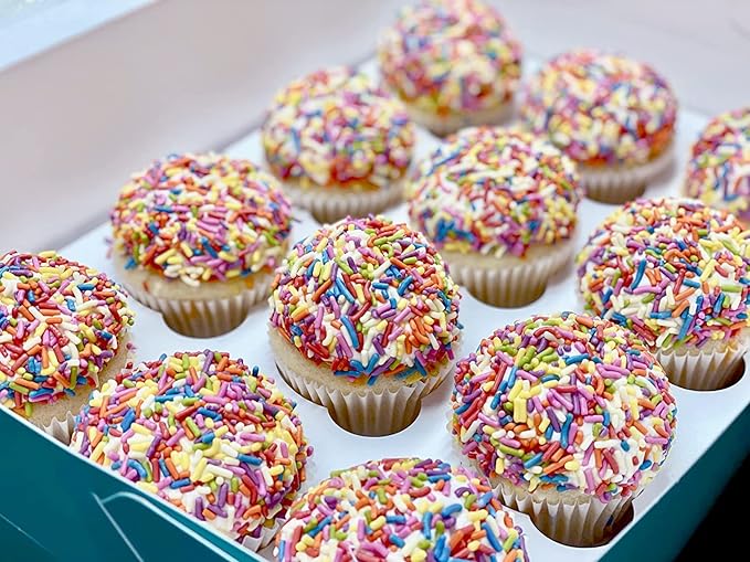 A Great Surprise Dye-Free Rainbow Sprinkles – 2.2 LB - Spring Natural Vegan Baking Toppings with No Artificial Dyes or Flavors – Non-GMO Jimmies for Cookies, Cakes, Ice Cream & Cupcakes