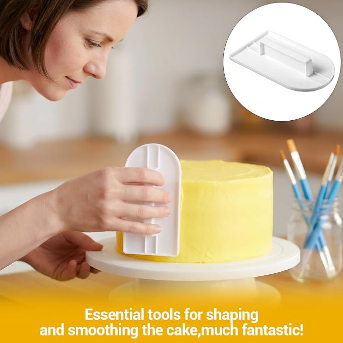 JJUNW 4PCS Fondant Smoothing, Finisher Sugarcraft Cups, Fondant-Smoother Tool Fondant Paddle for Cake Decorations Sculpting and Modeling Sugar Craft