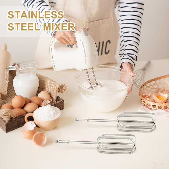 4pcs Hand Mixer Beaters Attachments, Stainless Steel Hand Mixer Replacement Beaters Electric Mixer Parts for Hamilton Beach Hand Mixer 62682RZ 62692 62695V 64699