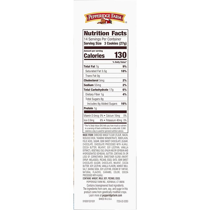Pepperidge Farm Cookies Classic Collection, 9 Cookie Varieties, 13.25 Oz. Box (Pack of 3)