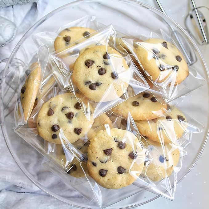 Nobranded 200 pcs Clear 3" x 4" Self Seal Cello Cellophane Bags Resealable Poly Bags 2.8 mils for Cookie, Candy, Gift Bakery, Prints, Photos, Cards & Envelopes, Party Decorative