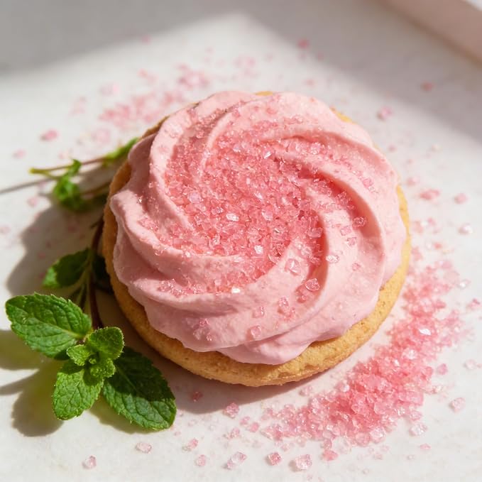 Twisweet Pink Sprinkles, Edible Sanding Sugar Crystals for Cake Decorating, Extra Fine Candy Sprinkles for Baking, Cupcake Topping Ice Cream Donut Cookies Decoration, Wedding Party Valentine Christmas Supplies (150g/5.3oz)