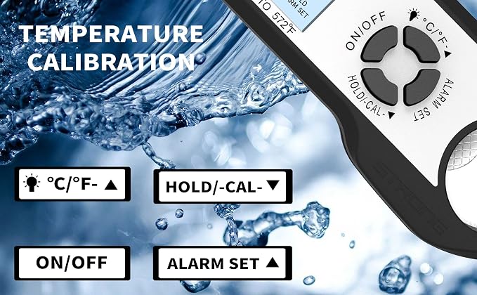 Digital Meat Food Thermometer - 2~3S Instant Read Cooking Thermometer, Backlight, Built-in Magnet, Calibration, Foldable Probe for Kitchen Deep Fry BBQ Grill Roast Turkey