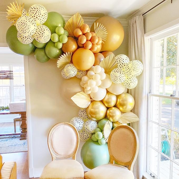 Voircoloria 90pack Sage Green Balloons Different Size 18/12/10/5 Inch Olive Green Balloon Garland Arch Kit for Graduation, Wedding, Birthday, Bridal Shower, Baby Shower, Anniversary Party Decorations