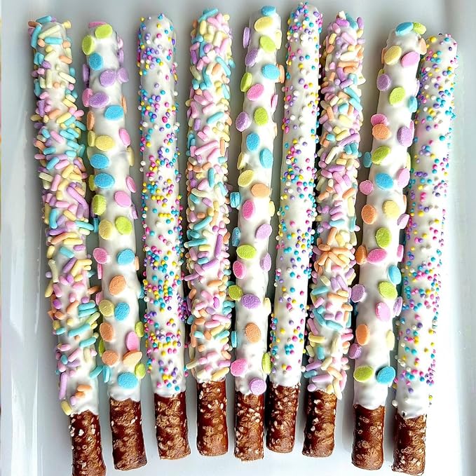 Easter Sprinkles Mix - 6.35oz Pastel Nonpareils Carrot Egg Bunny Sprinkles, Spring Sprinkles Confetti Sugar Rods, Rainbow Flowers for Cake Decorating, Cookies Baking Cake Ice Cream Cupcakes Topping