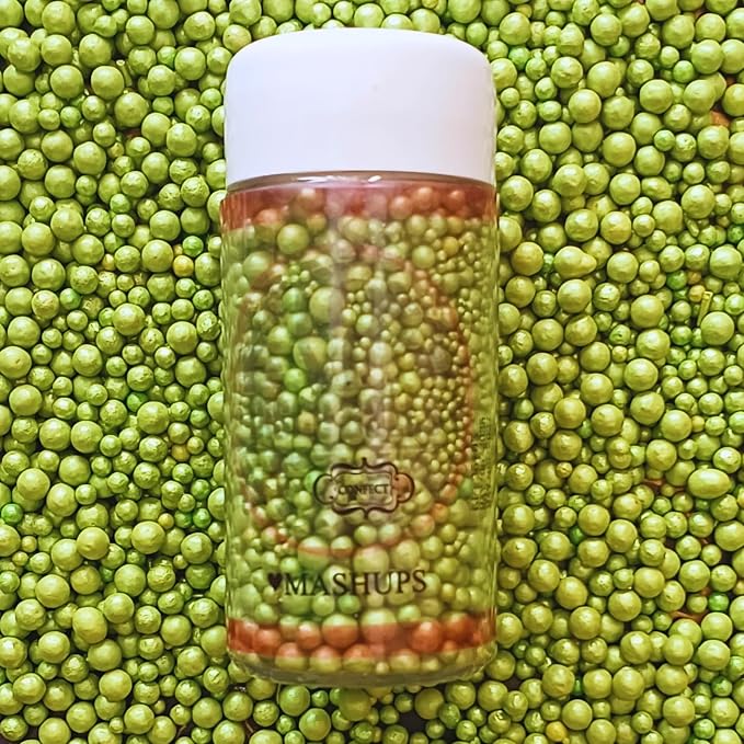 Confect Love Disco Balls Decorative Pearl Sprinkles, Metallic Lime Green, Cake Decorating Balls | Vegan, Gluten-Free, Soy-Free, Dairy-Free, Palm Oil-Free – 4.2 Oz
