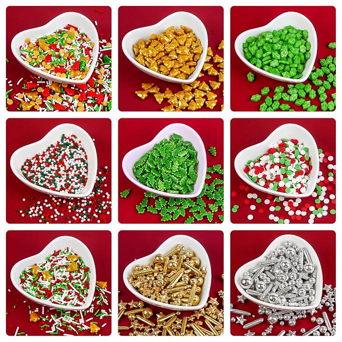 Edibles Gold Bells Sprinkles for Cake Decorating, 150g/5.29oz, Golden Sprinkles Edible, Metallic Sugar Bell Shape Sprinkle, Cupcake Decoration, Cookies Donuts Topper, Baking Party Supplies