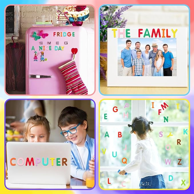 600Pcs Foam Letters Stickers Self Adhesive A-Z Alphabet Stickers | Colorful Foam ABC Letters for Kids, School Projects, Classroom Handmade, DIY Arts Crafts, Scrapbook, Party Favors Decorations