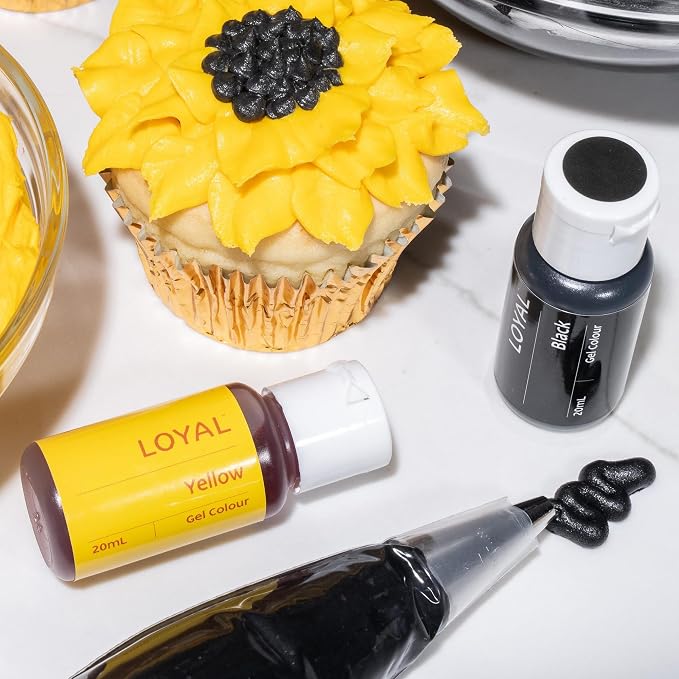 Loyal Gel Food Coloring | Vibrant Color for Buttercream, Fondant, Royal Icing, Gum Paste, Marzipan and Cake Batter | Gel-Based Concentrated Food Dye - 20ml Yellow