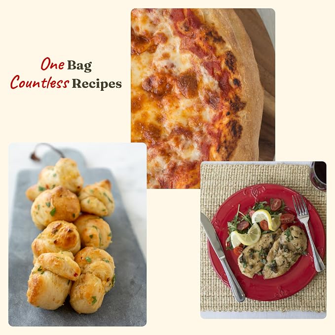 Cento Anna Tipo 00 Flour, 11 Lbs., Extra Fine, Unbleached, Soft Wheat Flour, Perfect for Pizza Crust, Pasta & Bread, Grown and Processed in Italy