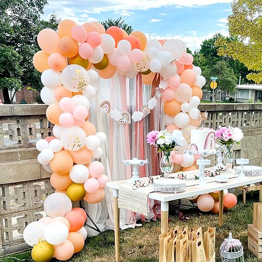 KICNIC Balloon Arch Kit, 6 Tape Strips and 6 Glue Point Dots for Garland, Party, Wedding, Birthday, Baby Shower, Graduation Decorations