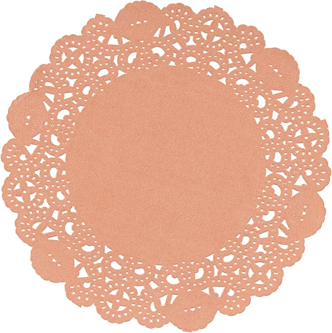 Restaurantware Paper Doilies 4000 Count 6 Inch Coral Lace Disposable Placemats for Catering Round Decorative Table Setting Doilies for Desserts