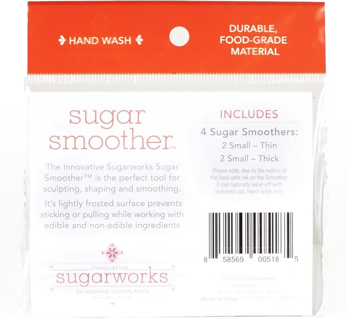 Innovative Sugarworks Sugar Smoothers for Fondant, Modeling Chocolate, Sugarcraft, and Cake Decorating (4 Small (2 Thin,2 Thick))