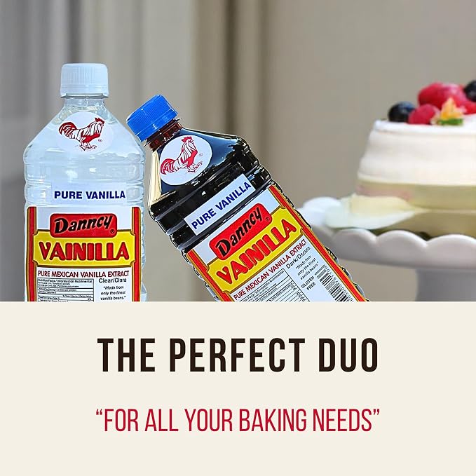 Danncy Vanilla Dark & Clear 33 oz 2 Pack – Authentic Mexican Vanilla Flavor