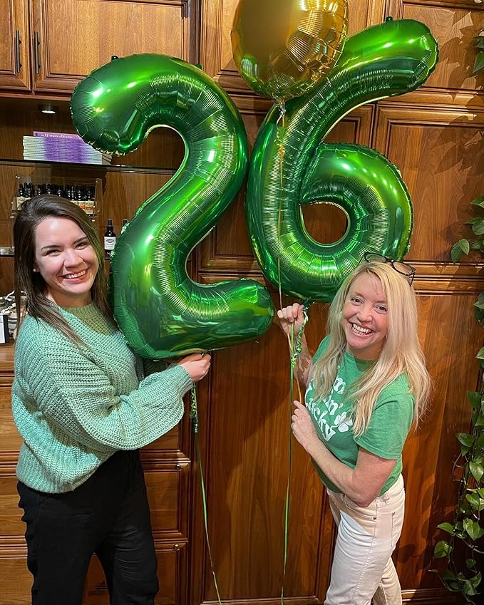Dark Green Number 6 Balloon 40 Inch, 6th Birthday Party Decorations for Children, Giant 6 Foil Balloon for Party Supplies