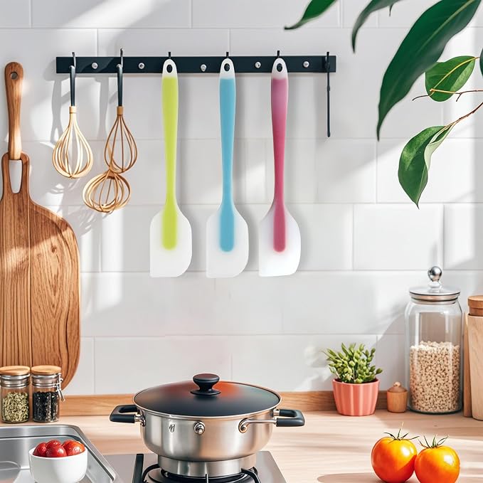 3 Pcs Silicone Spatula,10.6 Inch Heat-Resistant Spatula,Non-stick Rubber Spatulas, Baking Mixing Tool(Large)