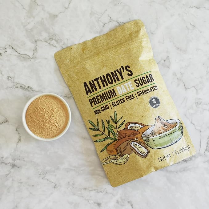 Anthony's Date Sugar, 1 lb, Gluten Free, Non GMO, Vegan, Granulated