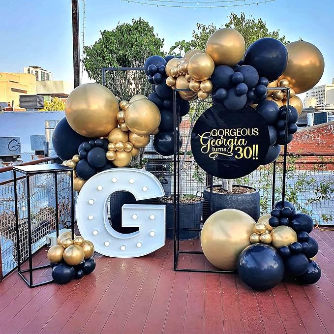 Voircoloria 105pcs Navy Blue Balloons 12inch Dark Blue Balloons for Birthday Graduation Baby Shower Anniversary New Year Party Holiday Decorations