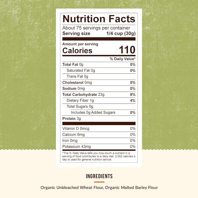 100% Organic All-Purpose Flour - Flour for Baking - 5 Pounds