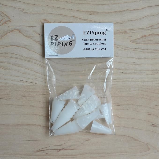 Reusable Plastic Piping Tips - Standard Size Star Tip #20 Icing Nozzles Made from Food Grade Plastic Cake Decorating Tool Kit, Baking Supplies, Base Ø 0.75", Height 1.25" Made in USA (20pcs)