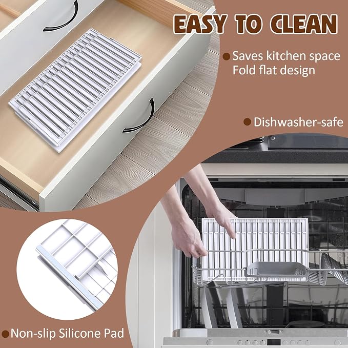 Bread Slicer for Homemade Bread,Adjustable Thickness Slicing Guide,Foldable Portable Bread Cutter Suitability for Homemade Breads, Bagel,Cakes-Kitchen Gadget,Baking Tool &Gift for Mother Father(white)