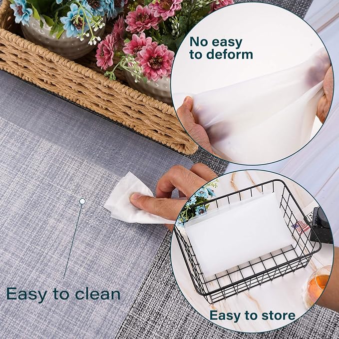 Gartful Oversize Transparent Silicone Mat, Countertop Protector, 27.6X 19.7 inches Silicone Sheet for Crafts Resin Jewelry Casting Mat Pad Nonstick Table Placemat