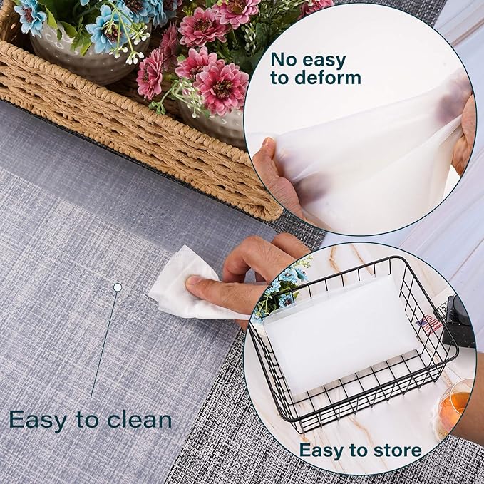 Gartful Extra Large Transparent Silicone Mat, Countertop Protector, 25.2 x 17.7 inches Silicone Sheet for Crafts Resin Jewelry Casting Mat Pad Nonstick Table Placemat