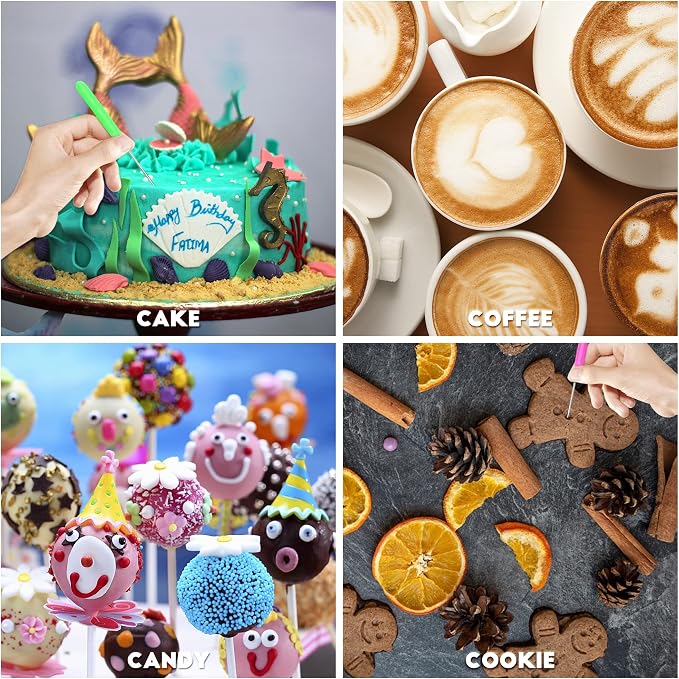 8 Pieces Cookie Scribe Tool Sugar Stir Needle with Clear Box Scriber Needle Cookie Decorating Tools, DIY Baking Pin Whisk Stainless Steel Needle Biscuit Icing Pin