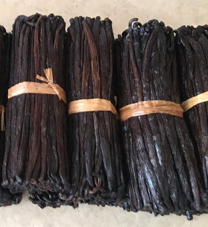 1oz Madagascar Vanilla Beans Grade B. Certified USDA Organic for extract, Cooking and Paste 5"-7" by FITNCLEAN VANILLA| Whole NON-GMO Pods