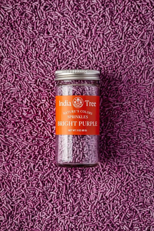 Bright Purple Sprinkles, Shimmery Sugar Sprinkles for Baking and Decorating, 2.9 Lb Canister (Pack of 1)