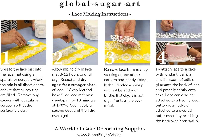 Global Sugar Art Paisley Lace Silicone Lace Mat by Chef Alan Tetreault