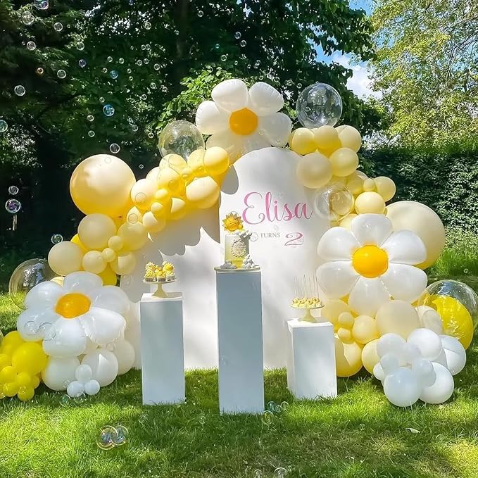 Voircoloria 105pcs Lemon Yellow Balloons 12inch Party Latex Balloons for Boys Girls Birthday Baby Shower Gender Reveal Wedding Sunflower Party Decorations