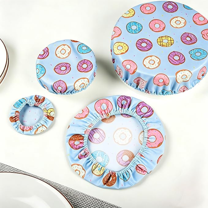 6PCS Bowl Covers Reusable Bread Proofing Bowl Covers Sourdough Bread Baking Accessories, Doughnuts