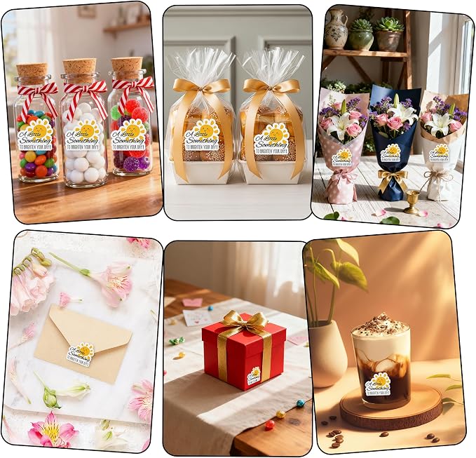 Thank You Stickers for Small Business Online Retailers Small Shop Envelopes Mail Baking, Sealing Packaging Gift Wrap Stickers, Brightens Your Day, 500Pcs