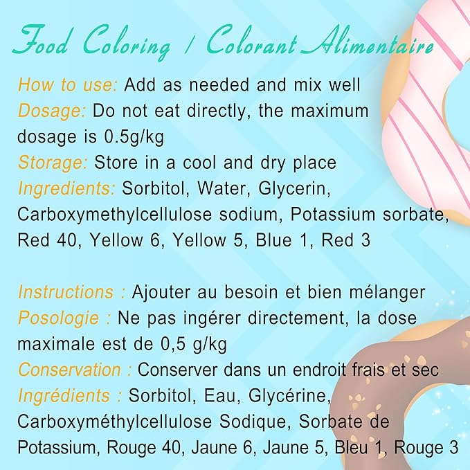 Limino Food Coloring - Vivid Food Coloring for Baking, Cake Decorating, Cookie, Fondant, Macaron - Liquid Tasteless Food Color Dye for Airbrush, DIY Slime Making and Crafts - 6 fl.oz / 160ml (Forest)