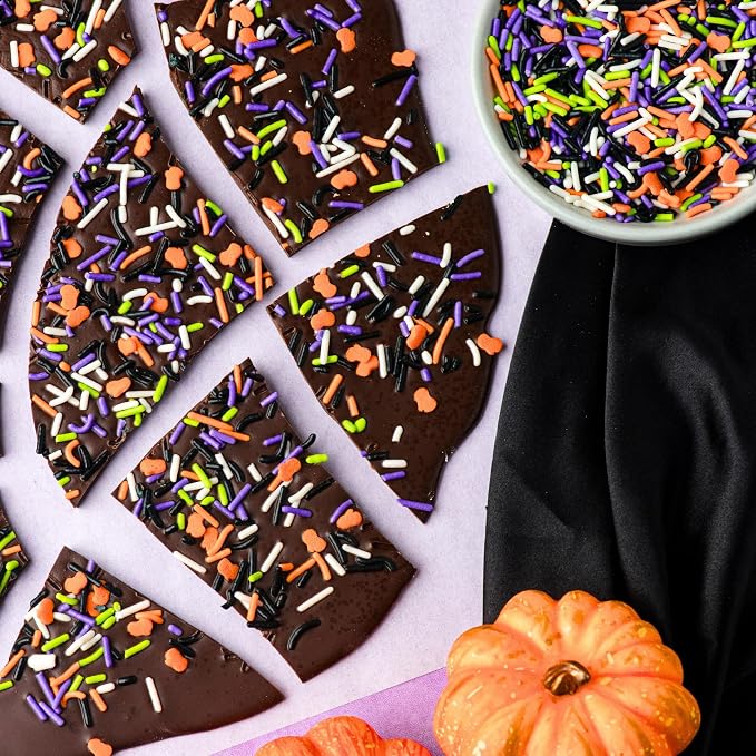 Sweets Indeed, Bulk Sprinkles, 1.3 pounds, Sprinkle Mix, Perfect for Cake Decorations, Baking Ice Cream Cookies Cupcake Topper (Mini Heart) (Halloween)