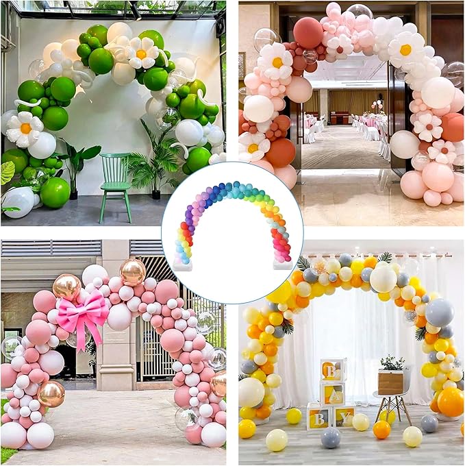 JOYYPOP Balloon Arch Kit, 10ft Wide & 9ft Tall Adjustable Balloon Arch Stand with Base Frame Garden Arbors for Graduation Wedding Birthday Baby Shower Party Supplies Decoration with 2 Handheld Pumps