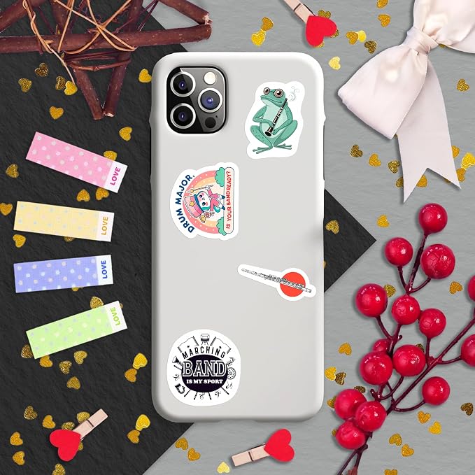 100Pcs Marching Band Stickers - Marching Band Gifts, Party Supplies -Drum Stickers - Gift for Women & Men