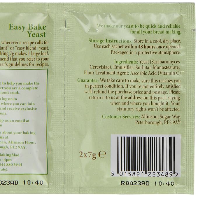 Allinsons Easy Bake Yeast Twin pack 7g (Pack of 24)
